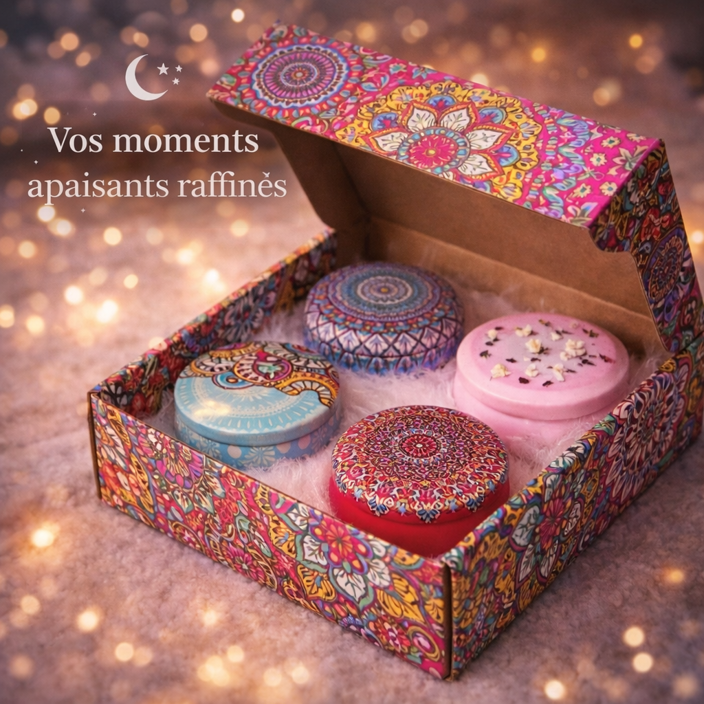 Box of 4 Candles – Relaxing Ritual Flower &amp; Lavender Zenora Selection