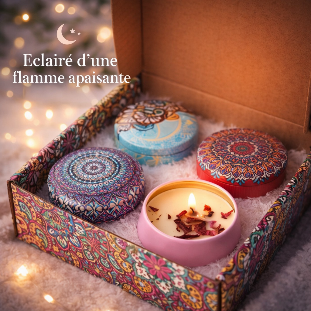 Box of 4 Candles – Relaxing Ritual Flower &amp; Lavender Zenora Selection